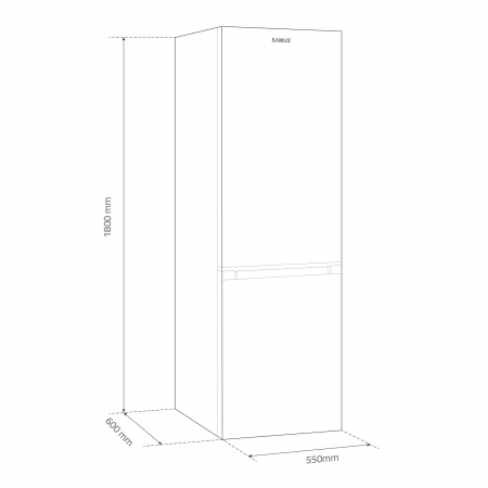 Combina frigorifica, 2 usi, congelator, No-frost, 253L, Samus SCX356NFE [2]
