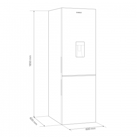 Combina frigorifica, 2 usi, congelator, No-frost, 291L, Samus SCX396NFDE [2]