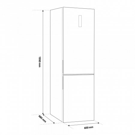 Combina frigorifica, 2 usi, congelator, No-frost, 347L, Samus SCX486NFE [3]