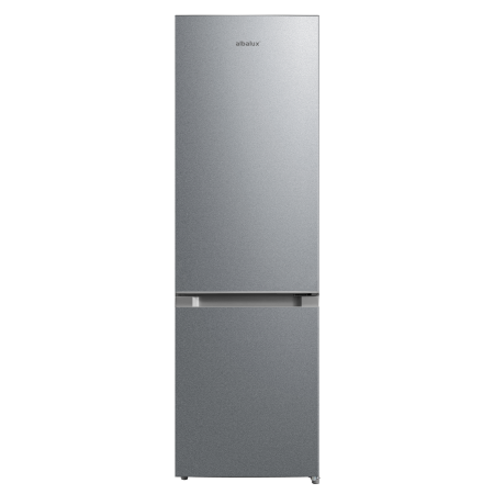 Casa & Gradina - Combina frigorifica, capacitate 262 litri, termostat, lumina LED, 4 rafturi, clasa E, INOX, ALBALUX