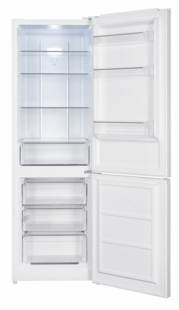 Combina frigorifica, capacitate 293 L, FULL NO FROST, compresor inverter, LED, usi reversibile, termostat, Alb, HEINNER [1]