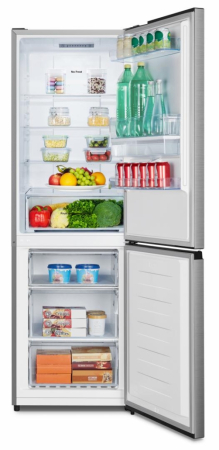 Combina frigorifica, capacitate 304 L, dozator de apa, NO FROST, termostat, dezghetare automata, LED, H 186 cm, INOX, HEINNER [1]