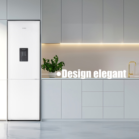 Combina frigorifica, capacitate 313 L, dozator de apa, H 186 cm, 60 x 60 cm, termostat, Alb, SAMUS [3]