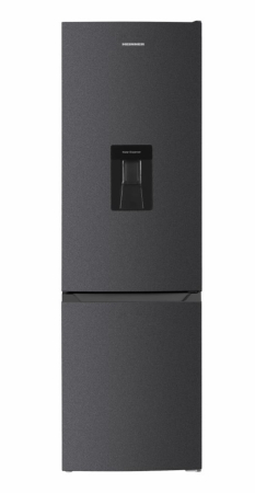 Combine frigorifice - Combina frigorifica, capacitate 313 L, dozator de apa, termostat, dezghetare automata, LED, H 186 cm, Gri Antracit, HEINNER