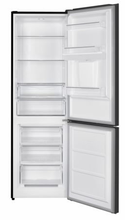 Combina frigorifica, capacitate 313 L, dozator de apa, termostat, dezghetare automata, LED, H 186 cm, Gri Antracit, HEINNER [1]