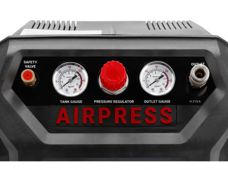 Compresor cu piston fara ulei, 1.1KW, 215 L/MIN - rezervor 6 LITRI - AIRPRESS-H215/6-36943 [2]