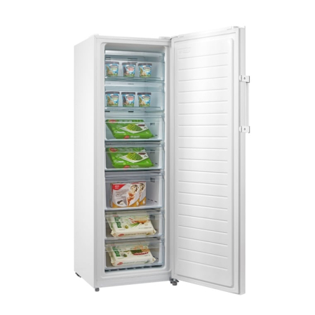Congelator vertical, capacitate 238 L, NO FROST, termostat digital, usa reversibila, 7 cutii depozitare, Alb, VIVAX [1]