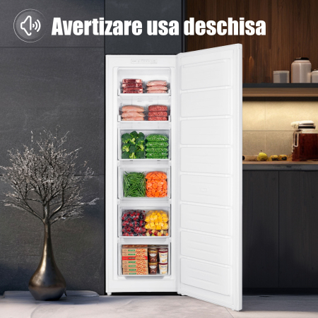 Congelator vertical cu o usa, capacitate 204 L, FULL NO FROST, motor dual inverter, super freeze, usa reversibila, SAMUS [9]