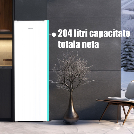 Congelator vertical cu o usa, capacitate 204 L, FULL NO FROST, motor dual inverter, super freeze, usa reversibila, SAMUS [5]