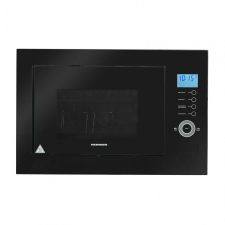Cuptoare cu microunde incorporabile - Cuptor cu microunde incorporabil, putere 900W, capacitate 25L, 8 programe, grill, negru, Heinner