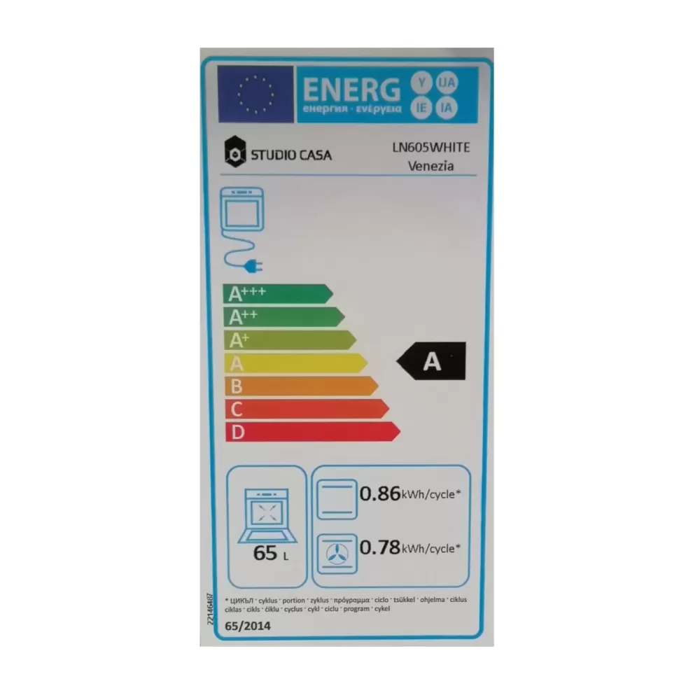 Cuptor electric incorporabil, capacitate 65 L, 8 functii, termostat, clasa A, alb, Studio Casa Venezia Clasic [3]
