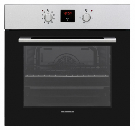 Cuptoare incorporabile - Cuptor electric incorporabil, display touch, volum 65 L, 9 programe, clasa A, grill, INOX, Heinner
