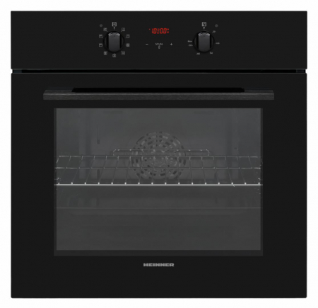 Cuptoare incorporabile - Cuptor electric incorporabil, display touch, volum 69 L, 9 programe, clasa A, grill, autocuratare, timer, ventilator, negru, Heinner