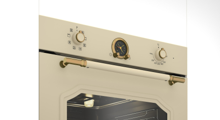 Cuptor electric incorporabil, rustic, 8 programe, capacitate 72 L, clasa A, grill, convectie, Crem, BEKO [3]