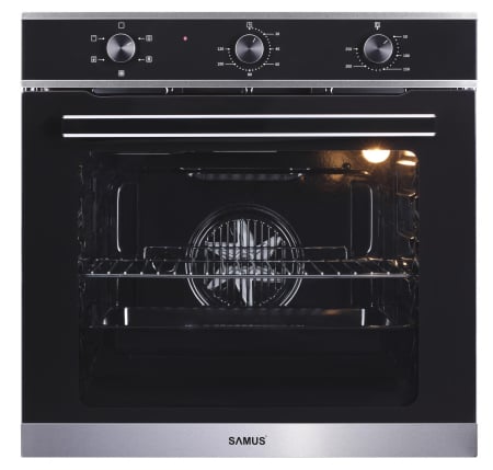 Cuptoare incorporabile - Cuptor Incorporabil SAMUS SC623GX5, 75 L, Clasa A, 2000 W, 5 Funcții, Grill, Ventilator, Timer, Negru/Inox.