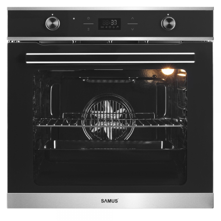Cuptoare incorporabile - Cuptor Incorporabil SAMUS SC626GDX9, 75 L, Clasa A, 2800 W, 9 Funcții, Grill, Ventilator, Pizza, Dezghețare, Timer, Negru/Inox.