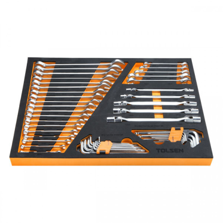 Dulap cu rotile, set scule si unelte, metalic, 179 piese, Tolsen 85411 [3]