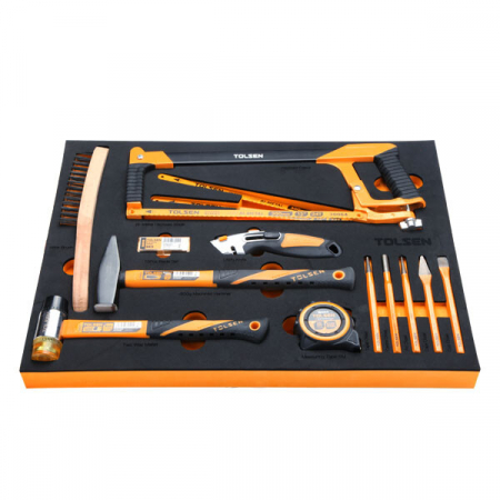 Dulap cu rotile, set scule si unelte, metalic, 179 piese, Tolsen 85411 [5]