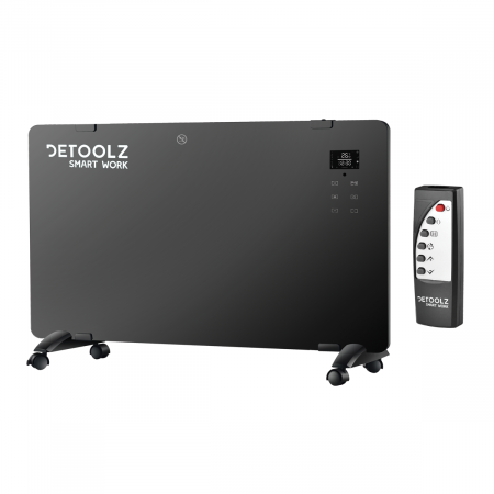 Convectoare - Convector electric, sticla, telecomanda, WI-FI, 1000W/2000W, Detoolz DZ-EI115