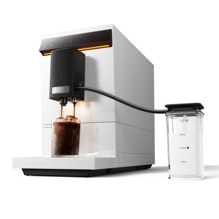 Espressoare & Cafetiere - Espressor automat, putere 1500 W, touch control, rezerzvor apa 1.8 L, recipient lapte, 6 tipuri de bauturi, MOVA