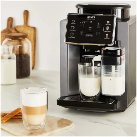 Espressor automat, recipient lapte, putere 1450 W, rezervor apa 1.7 L, auto-curatare, 6 tipuri de bauturi, KRUPS SENSATION [5]