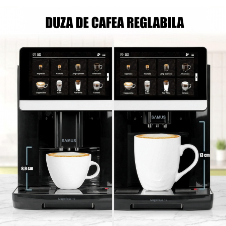 Espressor cafea, automat, 20 tipuri de bauturi, 19 bar, ecran touch, spumare lapte, rasnita profesionala, rezervor 1.7 L ,  SAMUS Magnifique 19 [4]