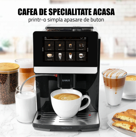 Espressor cafea, automat, 20 tipuri de bauturi, 19 bar, ecran touch, spumare lapte, rasnita profesionala, rezervor 1.7 L ,  SAMUS Magnifique 19 [3]