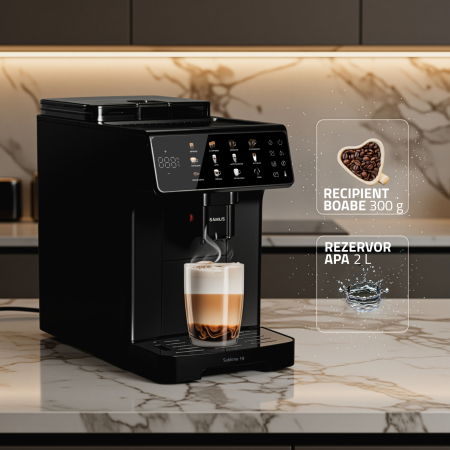 Espressor cafea, automat, 10 tipuri de bauturi, 19 bar, ecran touch, rasnita profesionala, rezervor 2 L , SAMUS Sublime [6]