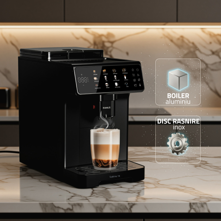Espressor cafea, automat, 10 tipuri de bauturi, 19 bar, ecran touch, rasnita profesionala, rezervor 2 L , SAMUS Sublime [9]