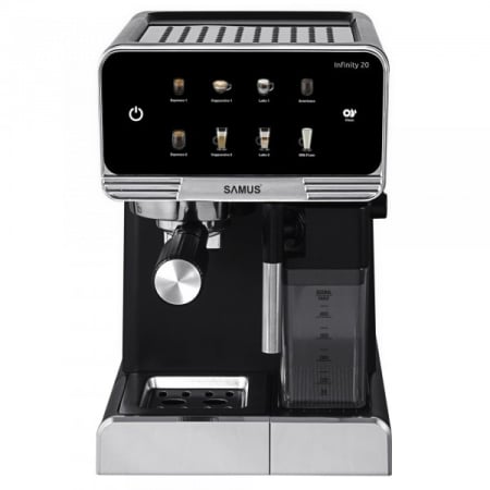 Espressor cafea, manual, ecran tactil, presiune 20 bari, 8 tipuri de bauturi, rezervor lapte, putere 1350W, rezervor de apa 1.8 L, SAMUS [1]