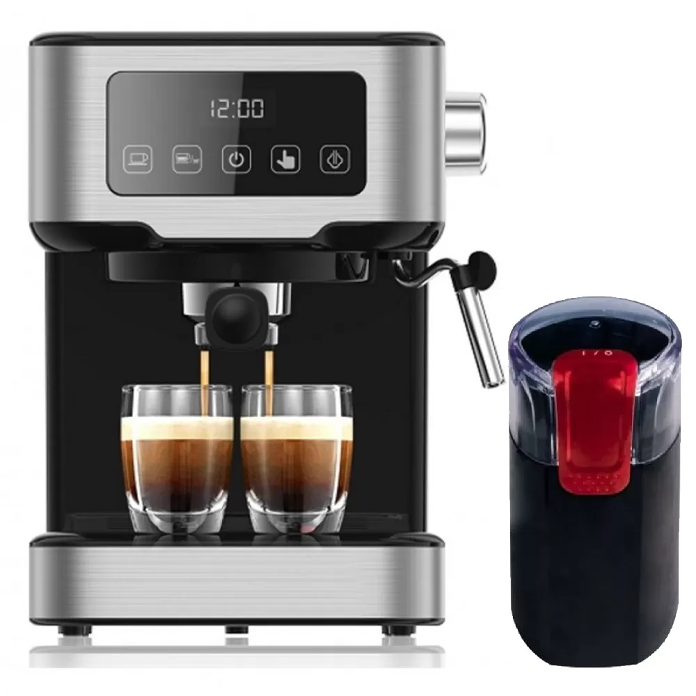 Casa & Gradina - Espressor cafea, manual, putere 1100W, 15 bari, bazin 1.5 L + rasnita cafea cadou, spumare lapte, STUDIO CASA