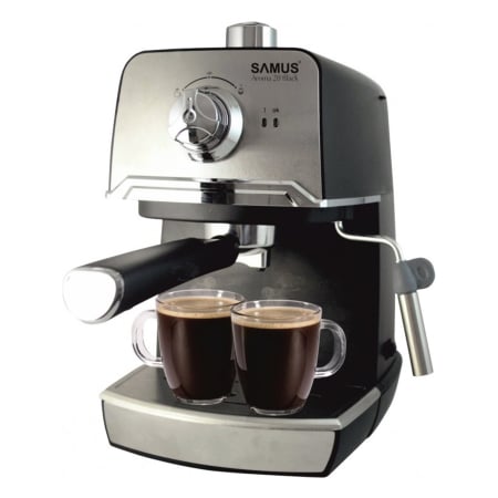 Casa & Gradina - Espressor cafea, manual, putere 850W, presiune abur 20 bari, rezervor de apa 1.2 L, spumare lapte, SAMUS