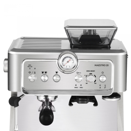 Espressor cafea, manual, spumare lapte, pompa de apa Italia 20 bari, rasnita profesionala, putere 1350 W, rezervor apa 2.3 L, SAMUS [7]