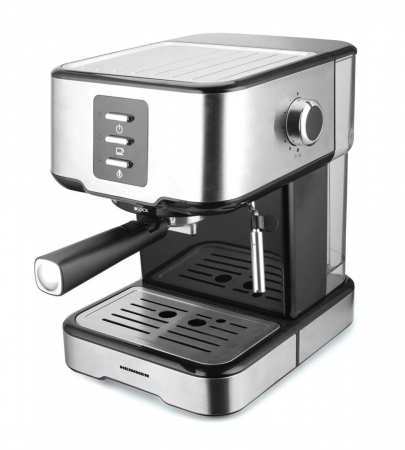 Casa & Gradina - Espressor de cafea, 850W, bazin apa 1.5L, 15bar, cafea&cappuccino, Heinner HEM-850IXBK