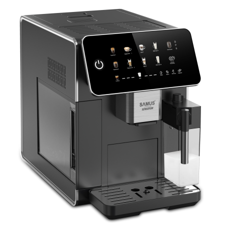 Espressoare & Cafetiere - Espressor cafea, 9 tipuri de bauturi, 15 bari, rezervor lapte, putere 1350W, ecran touch, rezervor 1.5 L, SAMUS
