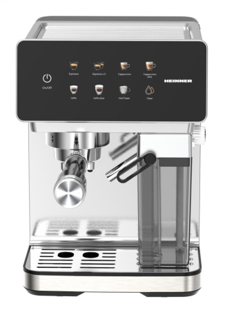 Espressor digital, rezervor lapte, 4 tipuri de bauturi, spumare lapte, control temperatura, Inox, HEINNER [2]
