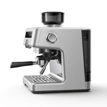 Espressor semi-automat, putere 2650-3200 W, pompa dubla, rezervor apa 2.8 L, presiune 20 bar, 12 trepte temperatura, afisaj electronic, Argintiu, MOVA [9]