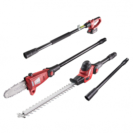 Scule Electrice - Fierastrau crengi si gard viu, 2 in 1, acumulator 2Ah, 20V, lungime 3m, lama drujba 20cm, Raider RDP-PSHT20