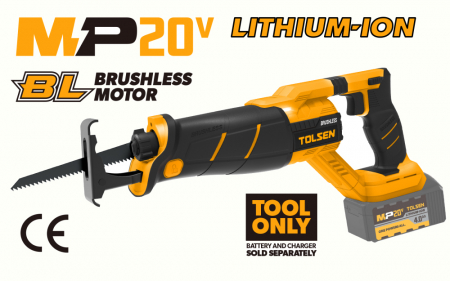 Scule Electrice - Fierastrau electric, tip sabie, cu acumulator Li-ion, Brushless, MP20V, Tolsen 87280