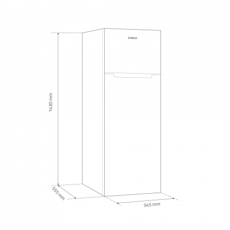 Frigider cu 2 usi, congelator, capacitate 206L, Samus SX284E [3]