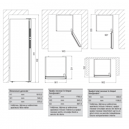 Frigider cu 2 usi, congelator, capacitate 243L, Samus SW384E [2]