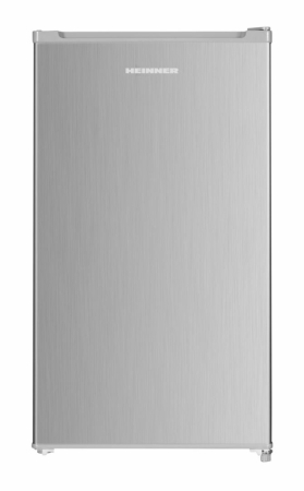Frigidere - Frigider cu o usa, capacitate 90 L, compresor inverter, termostat, lumina LED, usa reversibila, Argintiu, HEINNER