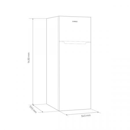 Frigider cu 2 usi, congelator, capacitate 215L, Samus SW284E [4]