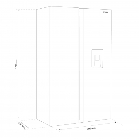 Frigider side by side, 2 usi, 439L, Samus SSBX-559NFDE [2]