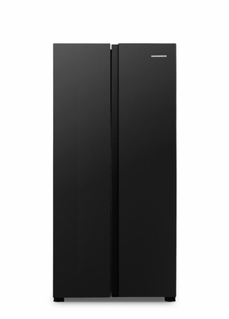 Side by Side - Frigider Side by Side, capacitate 441 L, Full NO FROST, control digital, motor inverter, dezghetare automata, Negru, HEINNER