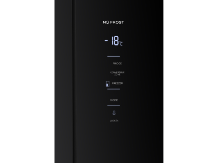 Frigider Side by Side, capacitate 466L, Full No Frost, motor inverter, zona convertibila,  display LED, H 180 cm, Sticla Negru, TESLA [11]