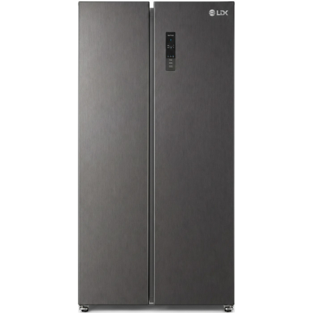 Side by Side - Frigider Side by Side, capacitate 525 L, NO FROST, display touch control, LED, congelare rapida, Dark Inox, LDK