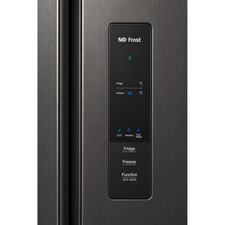 Frigider Side by Side, capacitate 525 L, NO FROST, display touch control, LED, congelare rapida, Dark Inox, LDK [2]