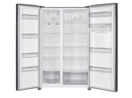Frigider Side by Side, capacitate 529 L, dozator de apa, Full No Frost, motor inverter, display LED, H 177 cm, Inox, TESLA [1]