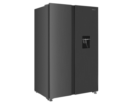 Frigider Side by Side, capacitate 529 L, dozator de apa, Full No Frost, motor inverter, display LED, H 177 cm, Inox, TESLA [2]